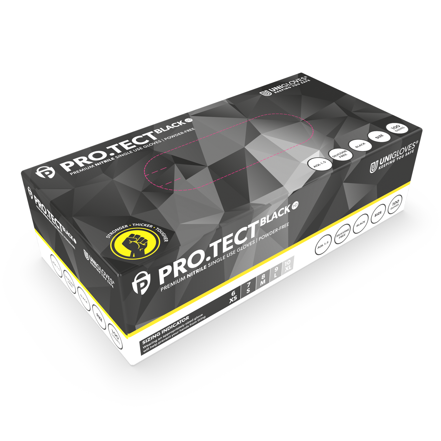 PRO.TECT Black HD Heavy Duty Nitrilhansker